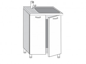 2.60.2мн Шкаф-стол на 600мм под накладную мойку с 2-мя дверцами в Верхотурье - verhoture.магазин96.com | фото