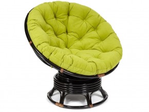 Кресло-качалка Papasan w 23/01 B с подушкой Antique brown, флок Олива в Верхотурье - verhoture.магазин96.com | фото